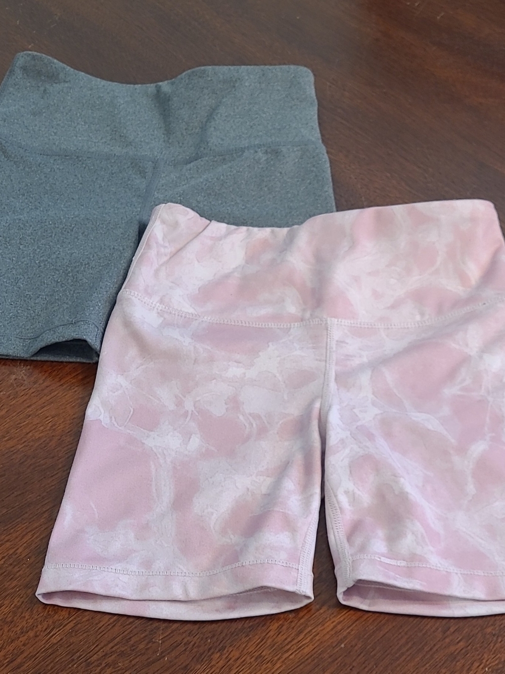 Tuff Athletics Girls Lot Of 2 Bike Shorts - Pink Marble & Gray Size 5/6